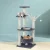 i.Pet Myra 110cm Cat Tree Tower - Fir Wood, Plush Velvet, Natural Sisal Posts, Multi-Level Condo with Toys