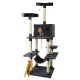 i.Pet Casey Cat Tree 184cm - Multi-Level Dark Grey Tower, Plush Velvet, Sisal Scratching Posts, Hammock & Bed Cube