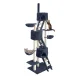 i.Pet 244cm Cat Tree Tower - Grey Condo with Sisal Scratching Posts, Plush Velvet, Multi-Level Play Areas, and Hammocks