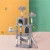 i.Pet 161cm Cat Tree Tower in Grey with Plush Velvet, Sisal Posts, Hammock, Cubicles & Stable Wooden Construction