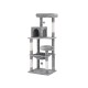i.Pet 143cm Cat Tree Tower Condo - Grey Plush Velvet, Sisal Posts, Multi-Level, Stable Base, Hanging Ball Fun i.Pet 143cm Cat Tree Tower Condo - Grey Plush Velvet, Sisal Posts, Multi-Level, Stable Base, Hanging Ball Fun