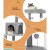 i.Pet 143cm Cat Tree Tower Condo - Grey Plush Velvet, Sisal Posts, Multi-Level, Stable Base, Hanging Ball Fun