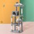 i.Pet 143cm Cat Tree Tower Condo - Grey Plush Velvet, Sisal Posts, Multi-Level, Stable Base, Hanging Ball Fun