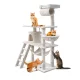 i.Pet 141cm Cat Tree Tower: Multi-Level Condo with Natural Sisal Poles & Soft Plush for Climbing, Scratching & Sleeping