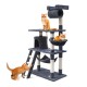 i.Pet 141cm Cat Tree Tower - Sturdy Wooden Condo with Plush Velvet, Sisal Scratching Posts, Hammock, and Bed for Cats i.Pet 141cm Cat Tree Tower - Sturdy Wooden Condo with Plush Velvet, Sisal Scratching Posts, Hammock, and Bed for Cats