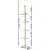 i.Pet Floor-to-Ceiling Cat Tree 290cm - Sturdy Wooden Tower with Sisal Posts, 5 Platforms, Plush Cover, and Hanging Toy