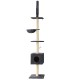 i.Pet 260cm Floor-to-Ceiling Cat Tree Tower, Dark Grey - Multi-Level Scratching Post with Sisal, Plush Cover & Toy i.Pet 260cm Floor-to-Ceiling Cat Tree Tower, Dark Grey - Multi-Level Scratching Post with Sisal, Plush Cover & Toy