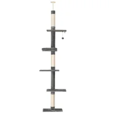 i.Pet Floor-to-Ceiling Cat Tree 290cm - Multi-Level Scratching Post with Sisal, Plush Cover, and Adjustable Height