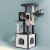 i.Pet 144cm Cat Tree Tower with Sisal Scratching Posts, Plush Beds, Wood Condo House, and Spacious Cabinet