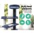 i.Pet 100cm Cat Tree Tower with Sisal Scratch Posts, Plush Velvet, Multi-Level Design & Steps for Active Cats, Grey