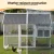 i.Pet Deluxe Large Chicken Coop & Hutch, Fir Wood, Weather-Resistant, 213x176x152cm, Grey/White, Easy Clean & Secure
