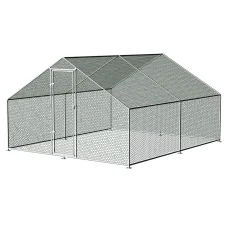 i.Pet Chicken Coop Cage 4x3x2m Galvanised Steel, Weather-Resistant, Spacious, Durable, Easy Assembly, 1-Year Warranty