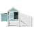 i.Pet Chicken Coop Rabbit Hutch - 150x60x93cm Wooden Outdoor Cage with Slide-out Tray, Hatching Box & Asphalt Roof