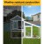 i.Pet Chicken Coop Rabbit Hutch - 150x60x93cm Wooden Outdoor Cage with Slide-out Tray, Hatching Box & Asphalt Roof
