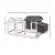 i.Pet Extra Large Wooden Chicken Coop & Rabbit Hutch with Wheels, Weather-Resistant Design, 225x80.5x105cm, Grey/White