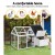 i.Pet Chicken Coop Rabbit Hutch XL - 166x120x112cm, Fir Wood, Galvanised Mesh, Asphalt Roof, Secure Locks, Easy Assembly