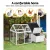 i.Pet Chicken Coop Rabbit Hutch XL - 166x120x112cm, Fir Wood, Galvanised Mesh, Asphalt Roof, Secure Locks, Easy Assembly
