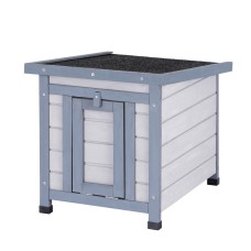 i.Pet Outdoor Cat House - Durable Fir Wood, Weather-Resistant, 52x42x40cm, Easy Assembly, Raised Design with Ventilation