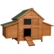 i.Pet Large Wooden Outdoor Pet Hutch 150x68x96cm - Durable Fir Wood, Galvanised Mesh, Weatherproof Asphalt Roof