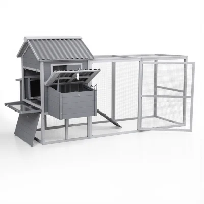i.Pet Extra Large Wooden Chicken Coop & Rabbit Hutch - Durable Fir Wood, Weather-Resistant, 228x150x130cm, Easy Clean