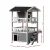 i.Pet Outdoor Cat House 72x72x127cm - Wooden Rabbit Hutch & Small Dog Condo, 3-Tier Shelter with Asphalt Roof