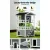 i.Pet Outdoor Cat House 72x72x127cm - Wooden Rabbit Hutch & Small Dog Condo, 3-Tier Shelter with Asphalt Roof