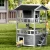 i.Pet Outdoor Cat House 72x72x127cm - Wooden Rabbit Hutch & Small Dog Condo, 3-Tier Shelter with Asphalt Roof