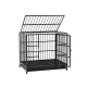 i.Pet Large Metal Dog Cage Crate with Lockable Wheels & Removable Tray, Anti-Bite Design for Medium Pets - 95x65x85cm