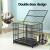 i.Pet Large Metal Dog Cage Crate with Lockable Wheels & Removable Tray, Anti-Bite Design for Medium Pets - 95x65x85cm i.Pet Large Metal Dog Cage Crate with Lockable Wheels & Removable Tray, Anti-Bite Design for Medium Pets - 95x65x85cm