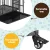 i.Pet Large Metal Dog Cage Crate with Lockable Wheels & Removable Tray, Anti-Bite Design for Medium Pets - 95x65x85cm