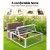i.Pet Rabbit Hutch 124x90x35cm Outdoor Wooden Cage - Fir Wood, Asphalt Roof, Powder Coated Mesh, Easy Assembly