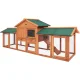 i.Pet Large Wooden Chicken Coop Rabbit Hutch - 220x52x84cm, Fir Wood, Waterproof, Eco-Friendly, Easy Clean Design