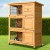i.Pet Eco-Friendly Wooden Rabbit Hutch 91.5cm x 46cm x 116.5cm – 3-Tier Coop with Ramps, Slide-Out Trays