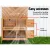i.Pet Rabbit Hutch 91.5x45x82cm: Double-Level Fir Wood Cage with Ramp, Asphalt Roof, Easy Clean Tray & Secure Mesh