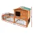 i.Pet Large Wooden Chicken Coop & Rabbit Hutch - 155x49x90cm, Fir Wood, Weatherproof, 2-Level with Secure Locks