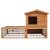 i.Pet Large Wooden Chicken Coop & Rabbit Hutch - 155x49x90cm, Fir Wood, Weatherproof, 2-Level with Secure Locks
