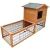 i.Pet Large Wooden Chicken Coop & Rabbit Hutch - 155x49x90cm, Fir Wood, Weatherproof, 2-Level with Secure Locks