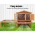 i.Pet Large Wooden Chicken Coop & Rabbit Hutch - 155x49x90cm, Fir Wood, Weatherproof, 2-Level with Secure Locks
