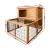 i.Pet Chicken Coop & Rabbit Hutch 96x96x100cm - Fir Wood, Two-Story Design, Weatherproof Roof, Secure Locks, Easy Clean