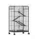 i.Pet 4-Level Indoor Pet Cage Hutch for Rabbits, Guinea Pigs, Ferrets & More, 110cm, Durable Black Metal, Easy to Clean