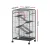 i.Pet 4-Level Indoor Pet Cage Hutch for Rabbits, Guinea Pigs, Ferrets & More, 110cm, Durable Black Metal, Easy to Clean