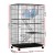i.Pet 100cm 3-Level Indoor Rabbit Cage Hutch with Hammock, Ladders, and Wheels - Black Powder-Coated Iron Frame