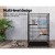 i.Pet 100cm 3-Level Indoor Rabbit Cage Hutch with Hammock, Ladders, and Wheels - Black Powder-Coated Iron Frame