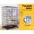 i.Pet 100cm 3-Level Indoor Rabbit Cage Hutch with Hammock, Ladders, and Wheels - Black Powder-Coated Iron Frame