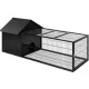 i.Pet Rabbit Cage Hutch 162x60cm - Metal Enclosure with Slide-Out Tray, Weatherproof Design for Small Pets