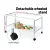 i.Pet Rabbit Cage Hutch 106cm - Indoor Enclosure with Powder Coated Stand, Easy Clean Base & Mobile Wheels