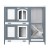 i.Pet Large Wooden Rabbit Hutch 98x45x92cm - Sturdy Fir Wood, Galvanised Mesh, Asphalt Roof, for Rabbits & Small Pets