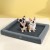 i.Pet Extra Large Calming Pet Bed - Egg Crate Foam, Plush Fleece, Non-Slip, Washable, 115x90x13cm, Grey