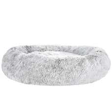 i.Pet Extra Large 110cm Calming Pet Bed for Dogs & Cats, Soft Plush Polyester, Non-Slip Base, Light Charcoal