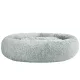 i.Pet Extra Large Calming Pet Bed 110cm - Soft Plush Light Grey, Non-Slip, Washable Cover, Flea & Bacteria Resistant